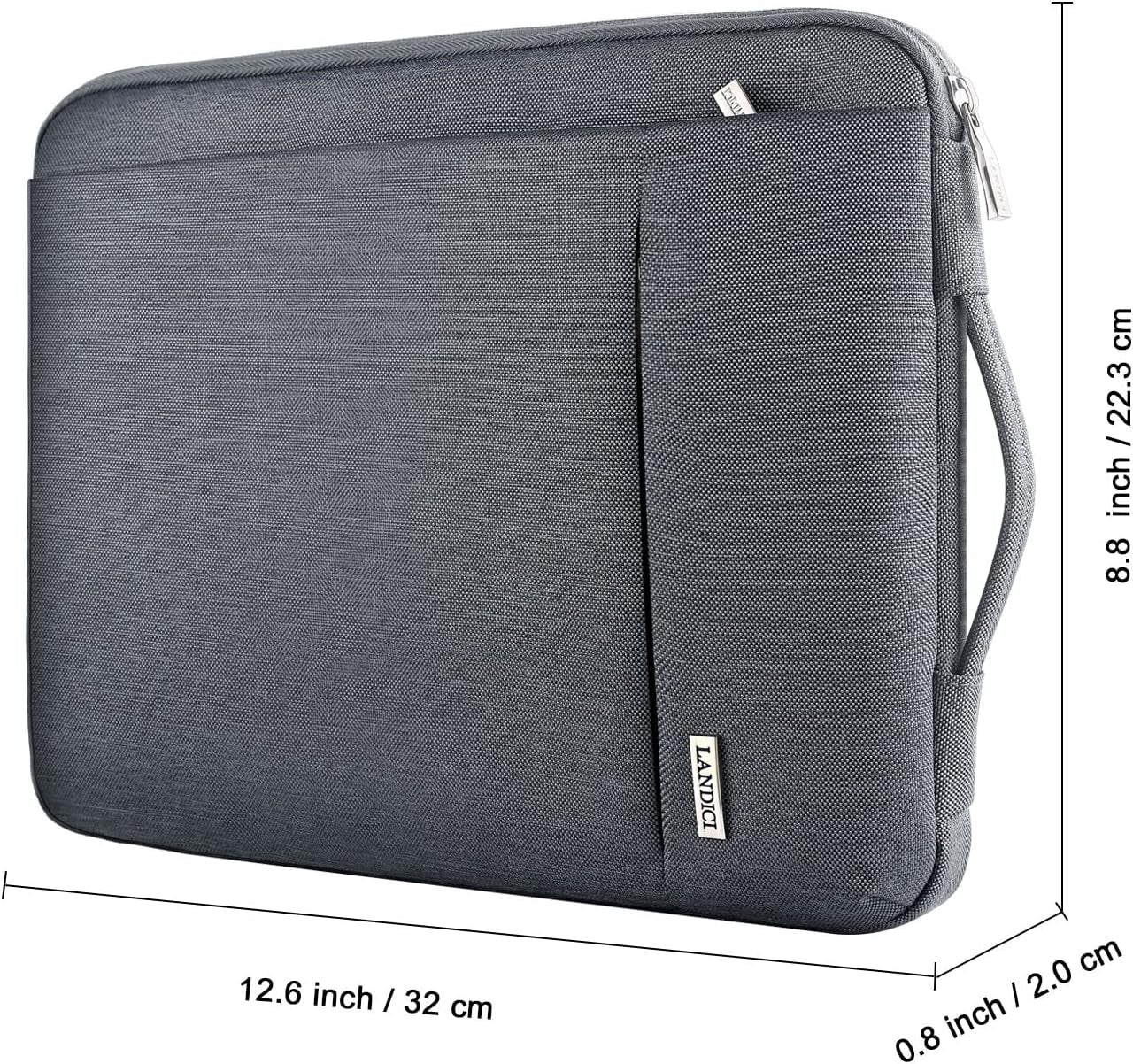 360° Protective Laptop Sleeve for 11.6-Inch Devices, Compatible with Surface Pro 7/8/9, Laptop Go 2/3, MacBook Air 11, and 11-12 Inch Chromebooks, Slim, Shockproof, Waterproof, Grey