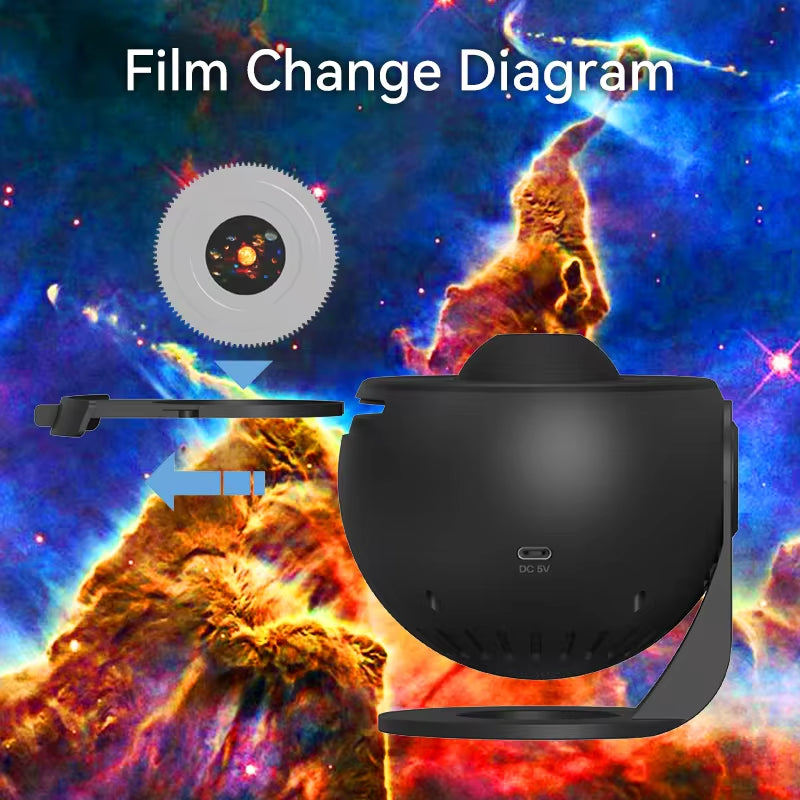 Galaxy Projector: Planetarium Star Projector with 13 Film Sheets for a Romantic Bedroom Experience