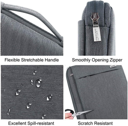 360° Protective Laptop Sleeve for 11.6-Inch Devices, Compatible with Surface Pro 7/8/9, Laptop Go 2/3, MacBook Air 11, and 11-12 Inch Chromebooks, Slim, Shockproof, Waterproof, Grey