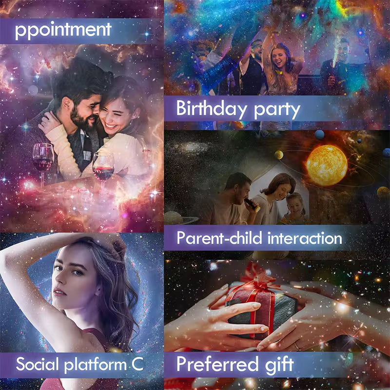 Galaxy Projector: Planetarium Star Projector with 13 Film Sheets for a Romantic Bedroom Experience