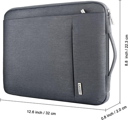 360° Protective Laptop Sleeve for 11.6-Inch Devices, Compatible with Surface Pro 7/8/9, Laptop Go 2/3, MacBook Air 11, and 11-12 Inch Chromebooks, Slim, Shockproof, Waterproof, Grey